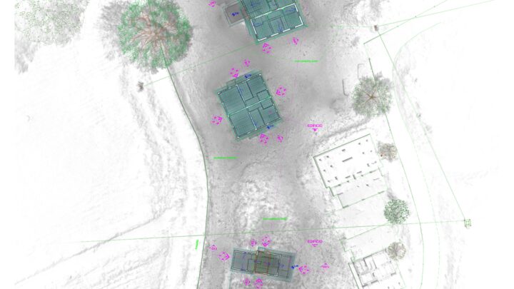 Nuvola di punti con sovrapposizione lavoro a CAD in scala
