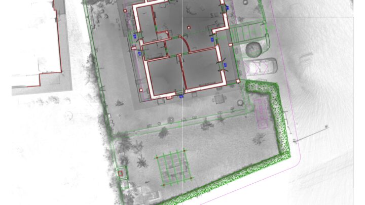 Nuvola di punti con sovrapposizione lavoro a CAD in scala