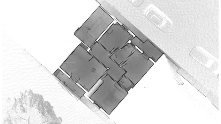 Nuvola di punti in scala vista dall'alto