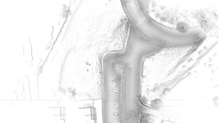 Nuvola di punti in scala vista dall'alto