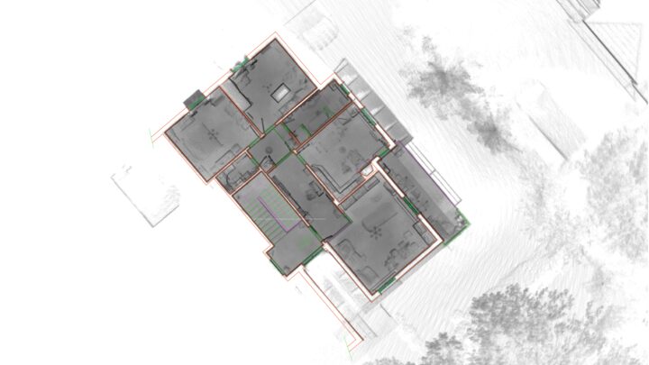 Nuvola di punti con sovrapposizione lavoro a CAD in scala
